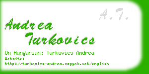 andrea turkovics business card